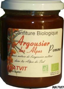 Confiture Argousier des Alpes et Pomme BIO